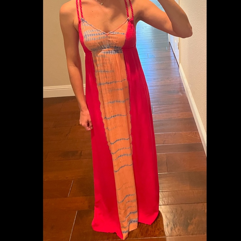 Roxy pink Maxi summer dress S